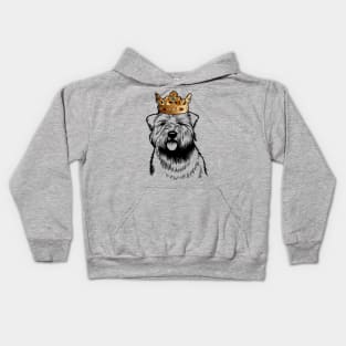 Glen of Imaal Terrier Dog King Queen Wearing Crown Kids Hoodie